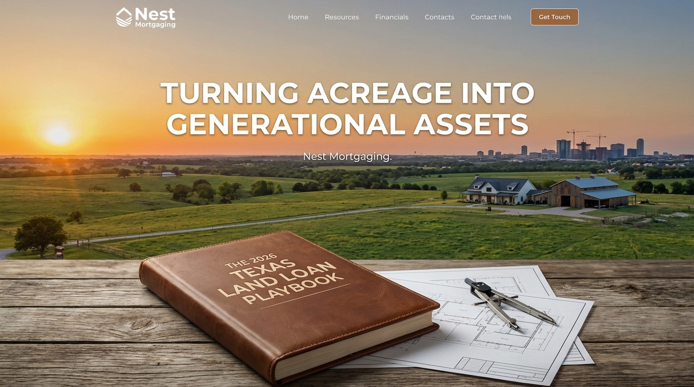 Texas acreage land with development potential representing land loan investment and generational wealth strategy