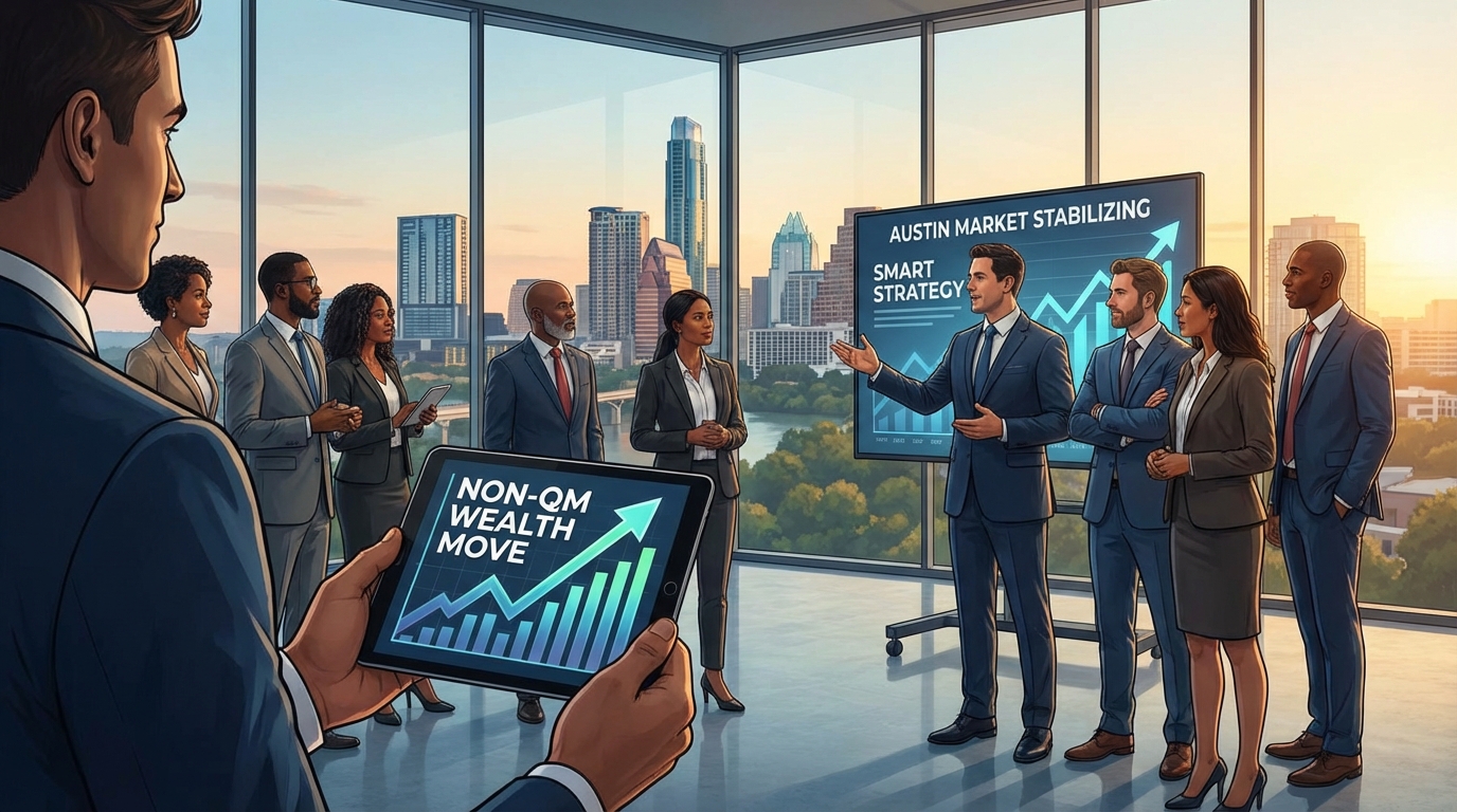 Real estate investor analyzing non QM loan options to grow property portfolio and build long term wealth