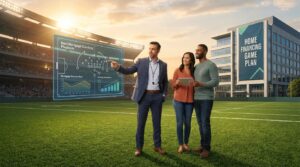 Homebuyer reviewing mortgage strategy with advisor to save money over the life of the loan